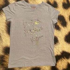 Cat & Jack Radiate Positive Vibes Shirt Girls Size XL / 14 - 16 Short Sleeves